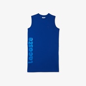 Kadın Straight Fit Kolsuz Baskılı Mavi Elbise Kadın Straight Fit Kolsuz Baskılı Mavi Elbise