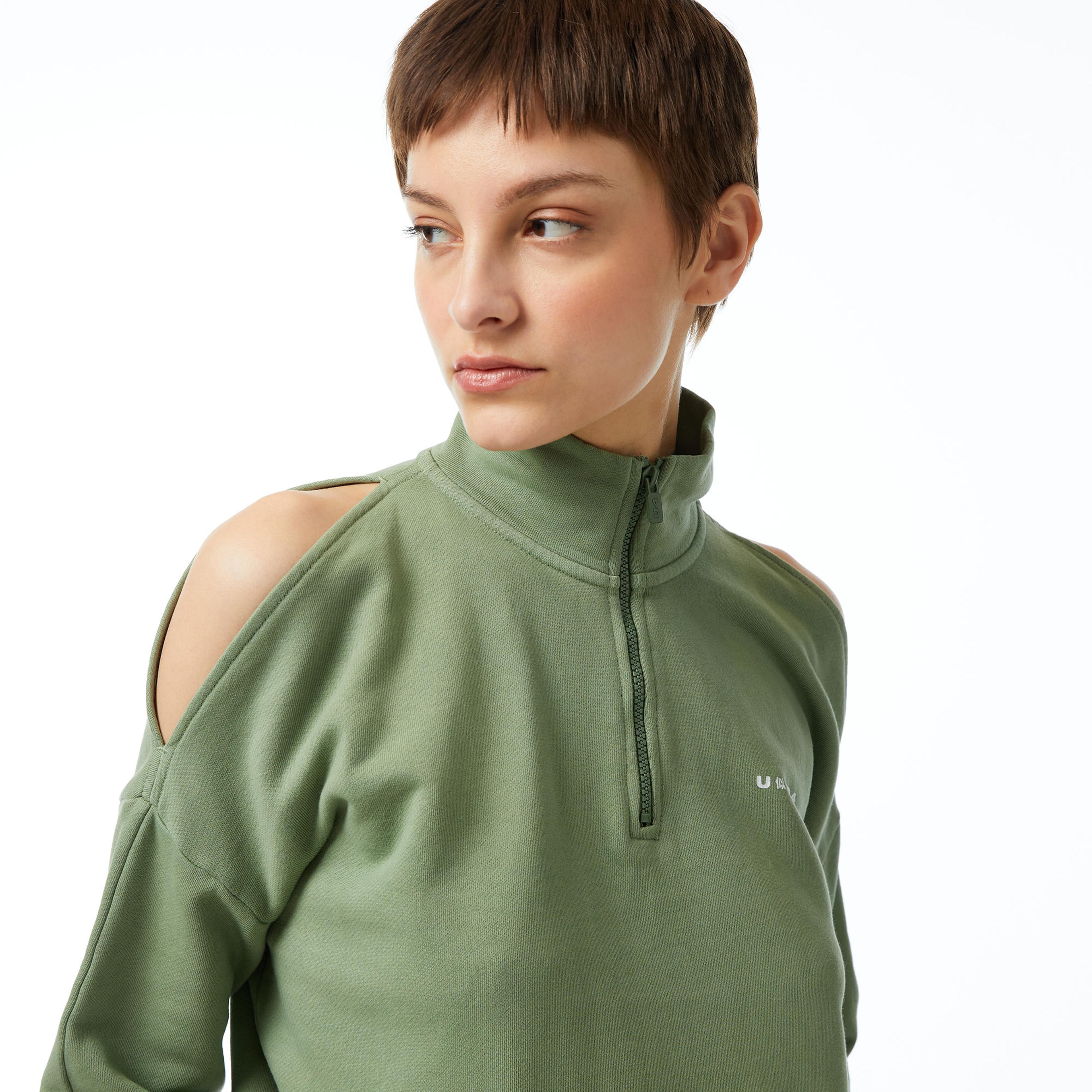 UNITED4 Classic Kadın Haki Sweatshirt UNITED4 Classic Kadın Haki Sweatshirt