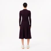 Kadın Uzun Kollu Polo Yaka Yün Bordo Elbise Kadın Uzun Kollu Polo Yaka Yün Bordo Elbise
