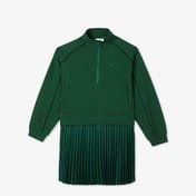 Kadın Flare Fit Uzun Kollu Yarım Fermuarlı Yaka Koyu Yeşil Elbise Kadın Flare Fit Uzun Kollu Yarım Fermuarlı Yaka Koyu Yeşil Elbise