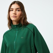 Kadın Flare Fit Uzun Kollu Yarım Fermuarlı Yaka Koyu Yeşil Elbise Kadın Flare Fit Uzun Kollu Yarım Fermuarlı Yaka Koyu Yeşil Elbise
