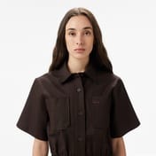 Lacoste Kadın Classic Fit Kısa Kollu Kahverengi Elbise Lacoste Kadın Classic Fit Kısa Kollu Kahverengi Elbise