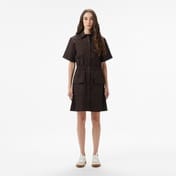 Lacoste Kadın Classic Fit Kısa Kollu Kahverengi Elbise Lacoste Kadın Classic Fit Kısa Kollu Kahverengi Elbise