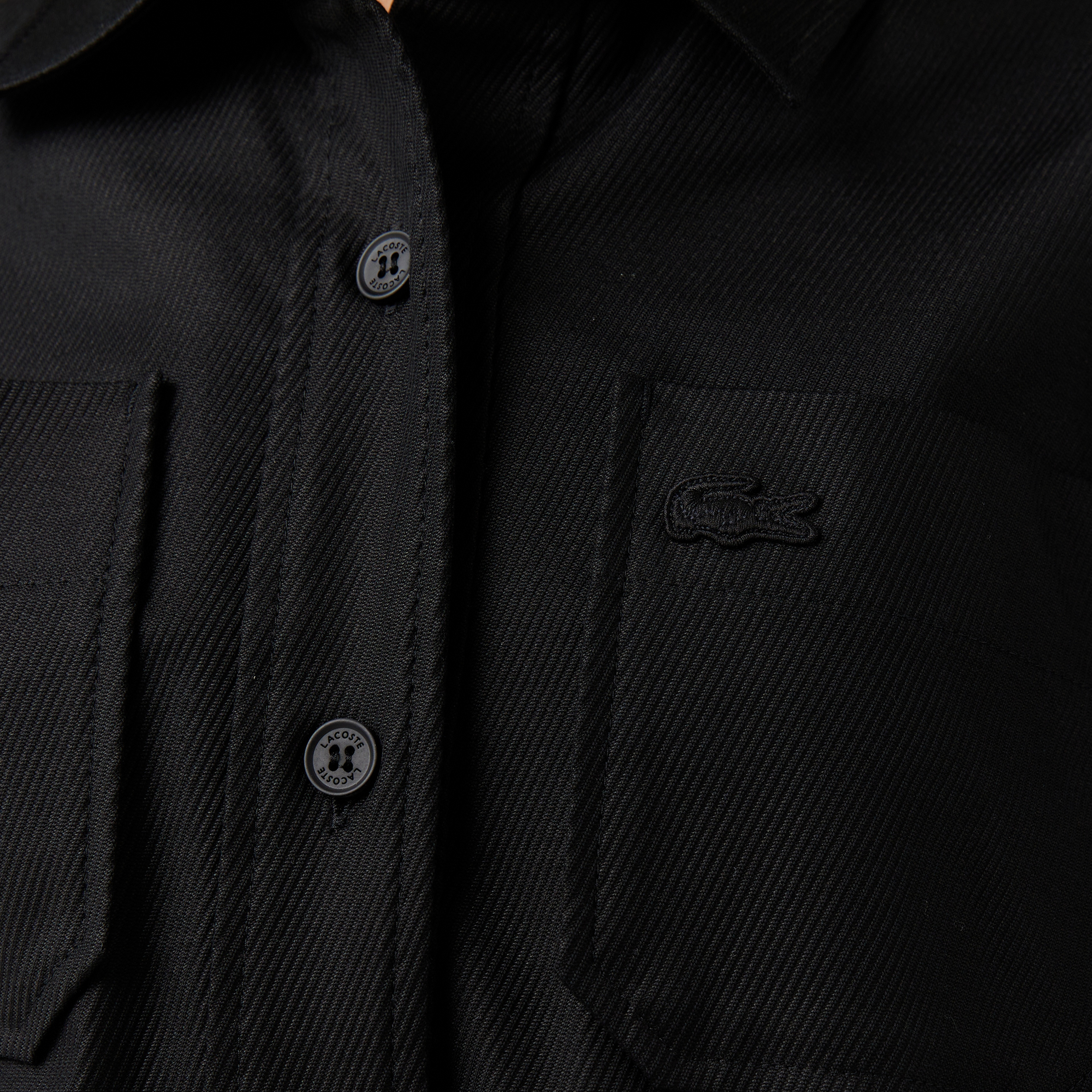 Lacoste Kadın Classic Fit Kısa Kollu Siyah Elbise Lacoste Kadın Classic Fit Kısa Kollu Siyah Elbise