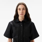 Lacoste Kadın Classic Fit Kısa Kollu Siyah Elbise Lacoste Kadın Classic Fit Kısa Kollu Siyah Elbise