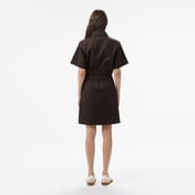 Lacoste Kadın Classic Fit Kısa Kollu Kahverengi Elbise Lacoste Kadın Classic Fit Kısa Kollu Kahverengi Elbise