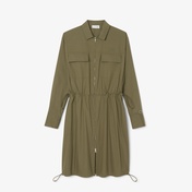 Kadın Oversize Fit Uzun Kollu Fermuarlı Haki Elbise Kadın Oversize Fit Uzun Kollu Fermuarlı Haki Elbise