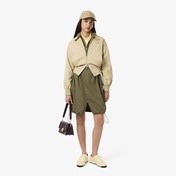 Kadın Oversize Fit Uzun Kollu Fermuarlı Haki Elbise Kadın Oversize Fit Uzun Kollu Fermuarlı Haki Elbise