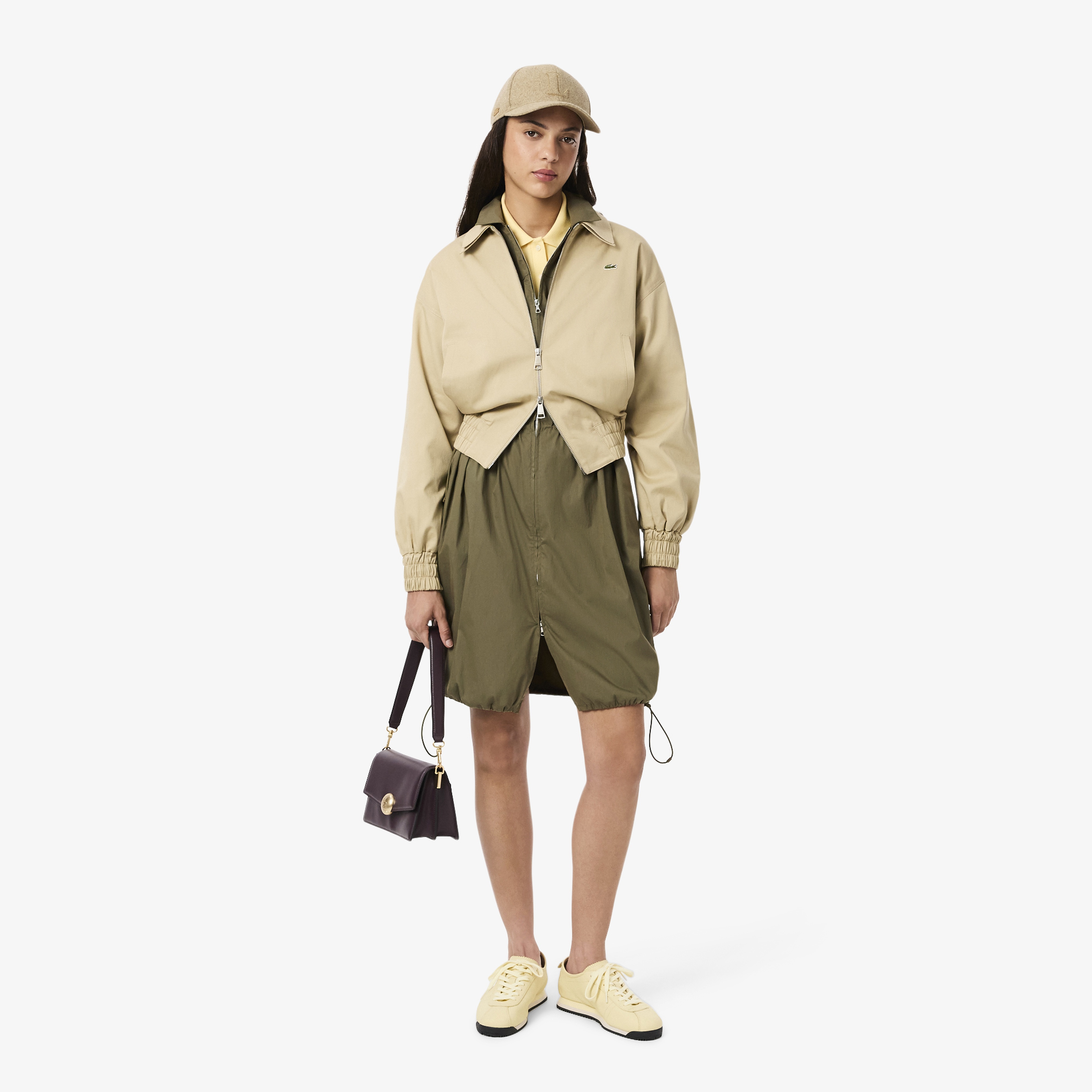 Kadın Oversize Fit Uzun Kollu Fermuarlı Haki Elbise Kadın Oversize Fit Uzun Kollu Fermuarlı Haki Elbise