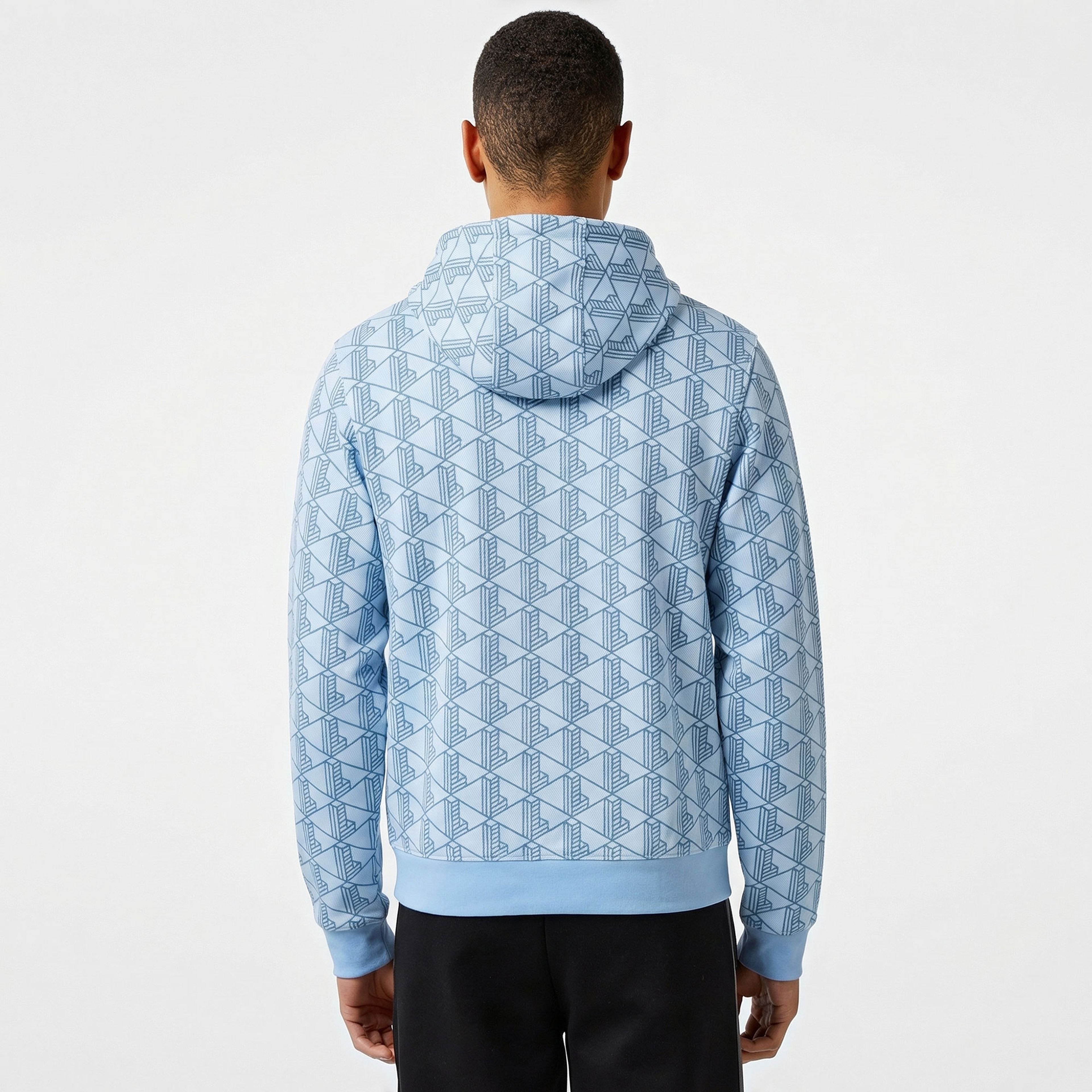 Lacoste Relaxed Fit Monogram Erkek Mavi Sweatshirt Lacoste Relaxed Fit Monogram Erkek Mavi Sweatshirt