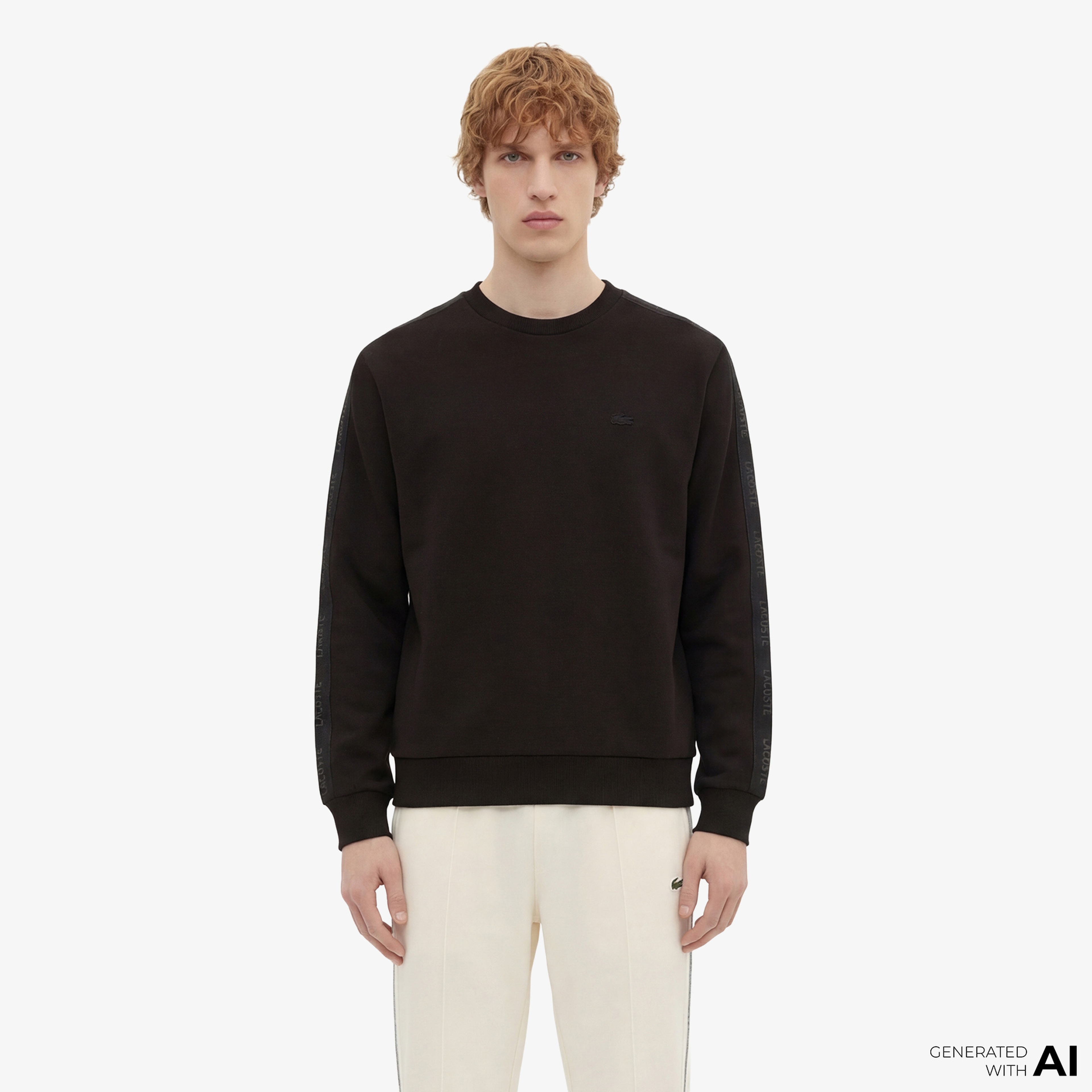 Lacoste Erkek Relaxed Fit Siyah Sweatshirt Lacoste Erkek Relaxed Fit Siyah Sweatshirt